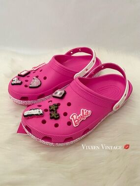 CROCS X BARBIE ‘CLASSIC BARBIE CLOGS’ IN ELECTRIC PINK
